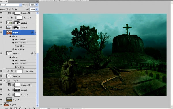 Creation of cross: Step 6